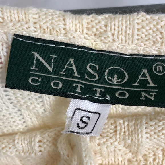 Vintage 90s Cream Textured Cotton Tank Skirt Set - Picture 5 of 8